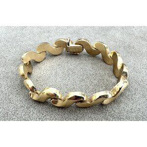 Vintage 14K Y Gold SAN MARCO Link BRACELET 7" Long 21.19g Italy - Excellent